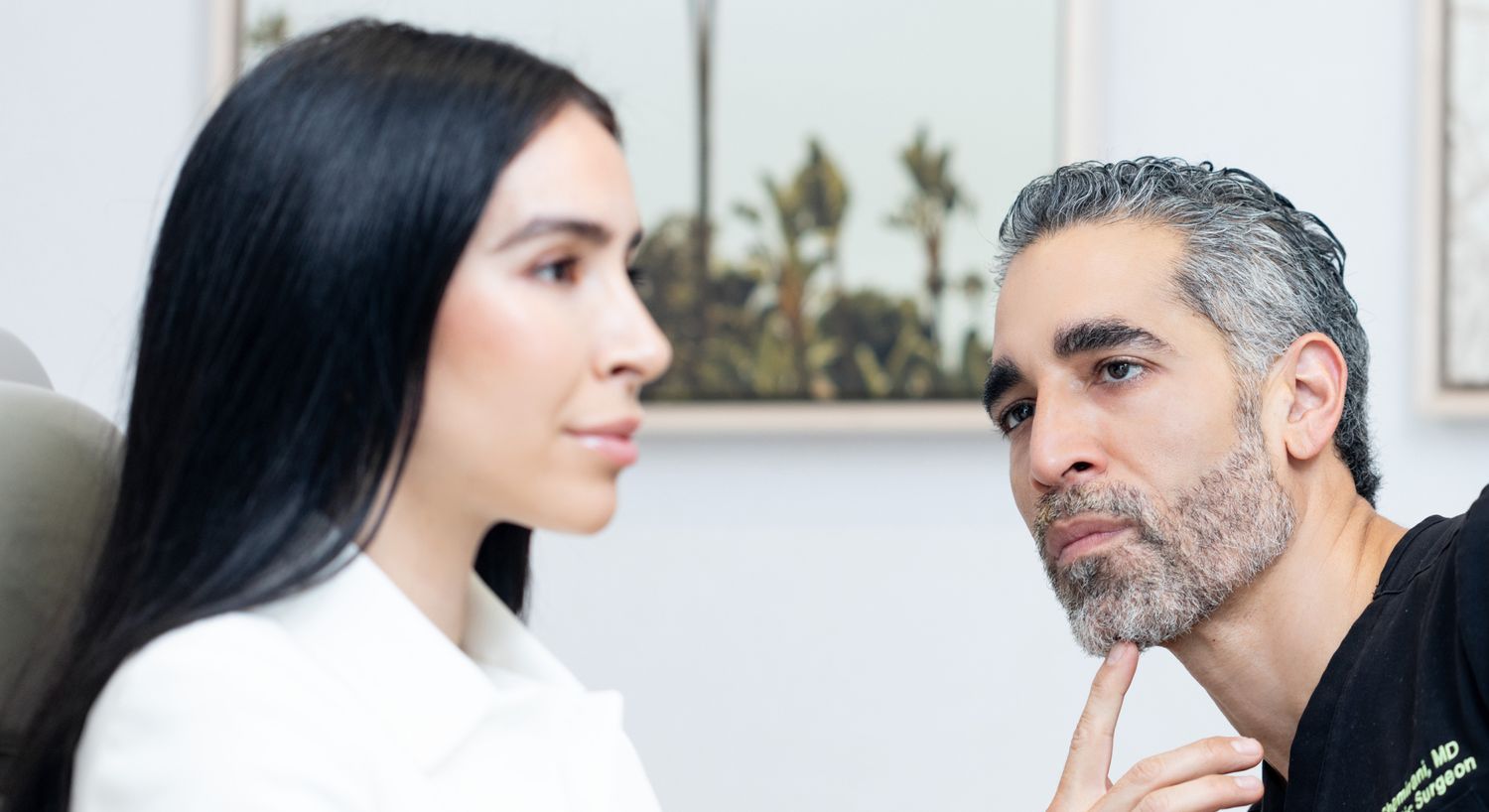 Consultation between a doctor and patient.